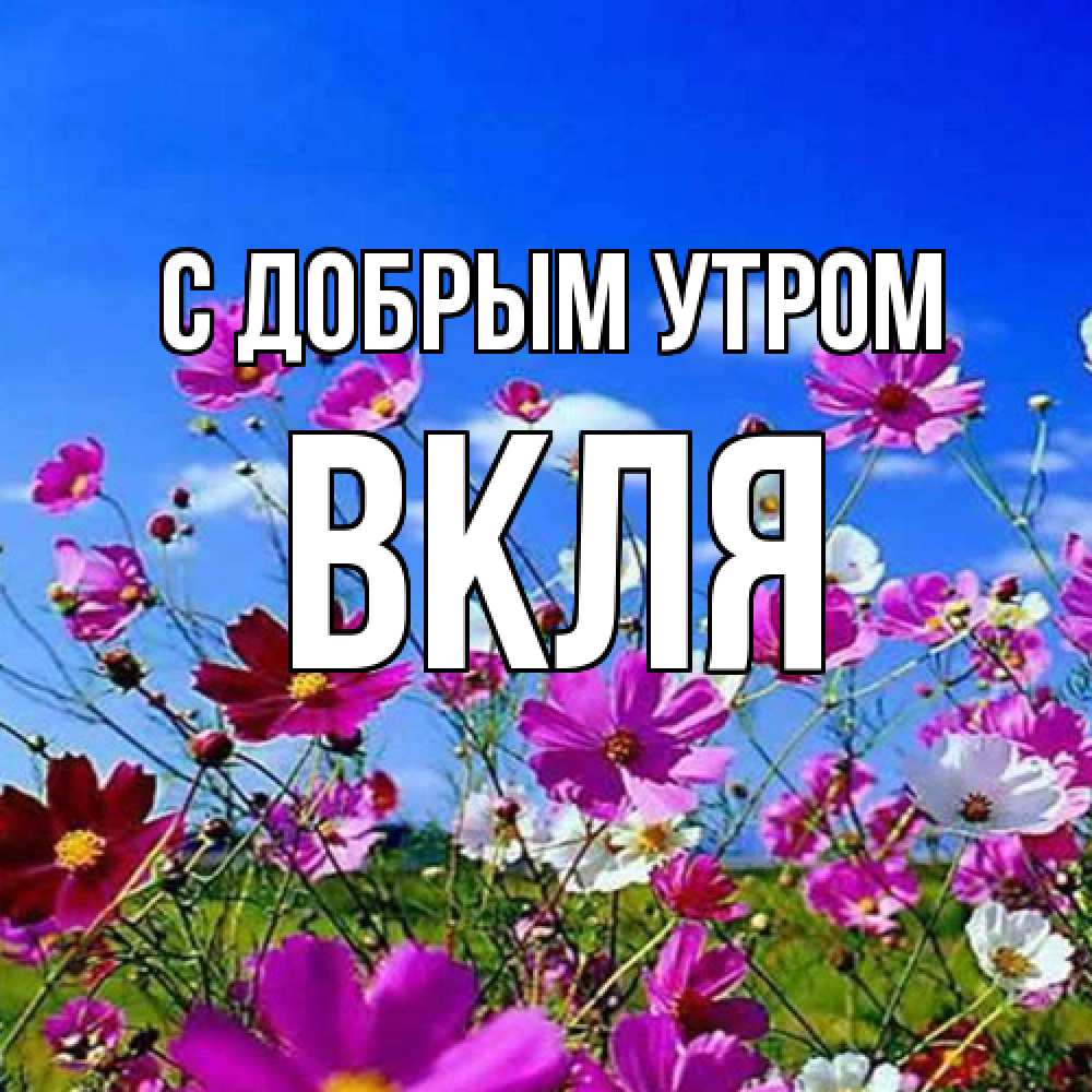 Открытка  с именем. Вкля, С добрым утром  