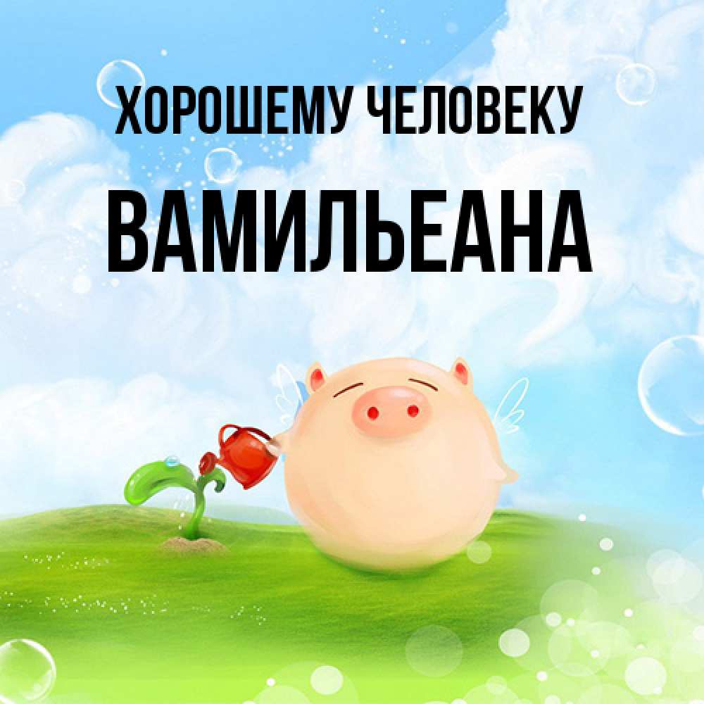 Открытка  с именем. Вамильеана, Хорошему человеку  