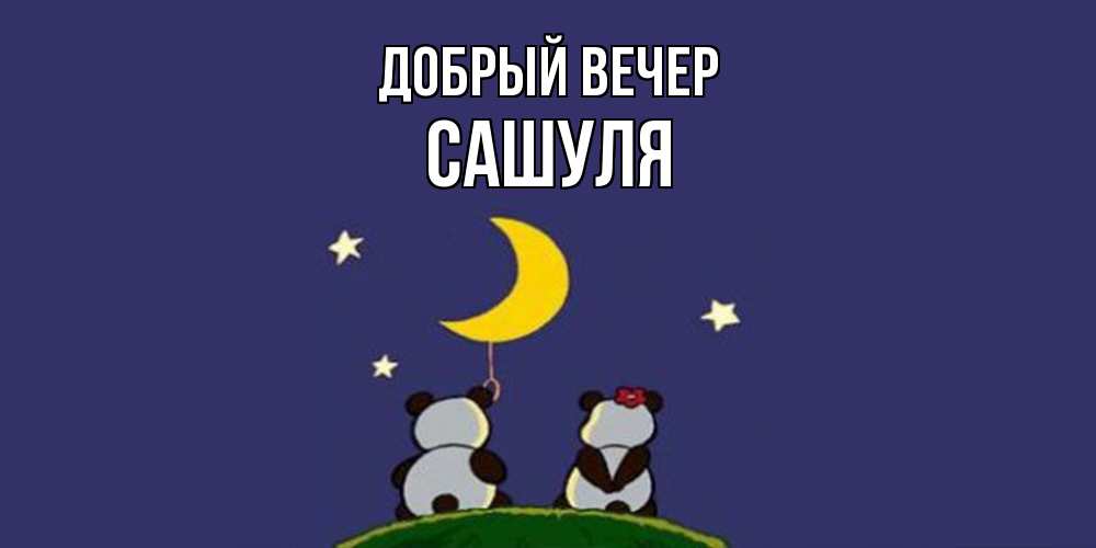 Открытка  с именем. Сашуля, Добрый вечер  