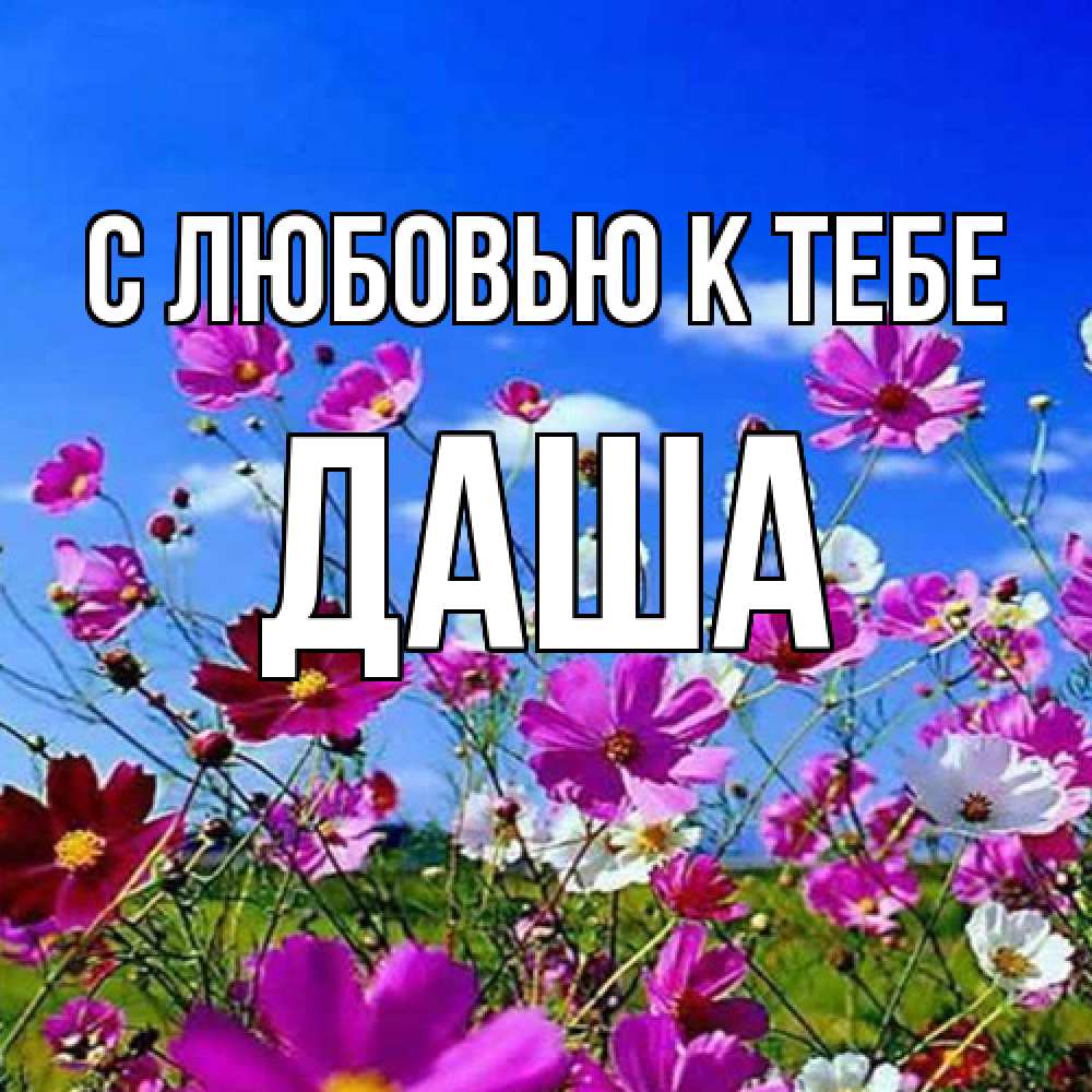 Открытка  с именем. даша, С любовью к тебе  