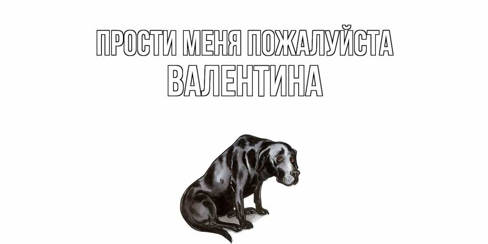 Открытка  с именем. валентина, Прости меня пожалуйста  