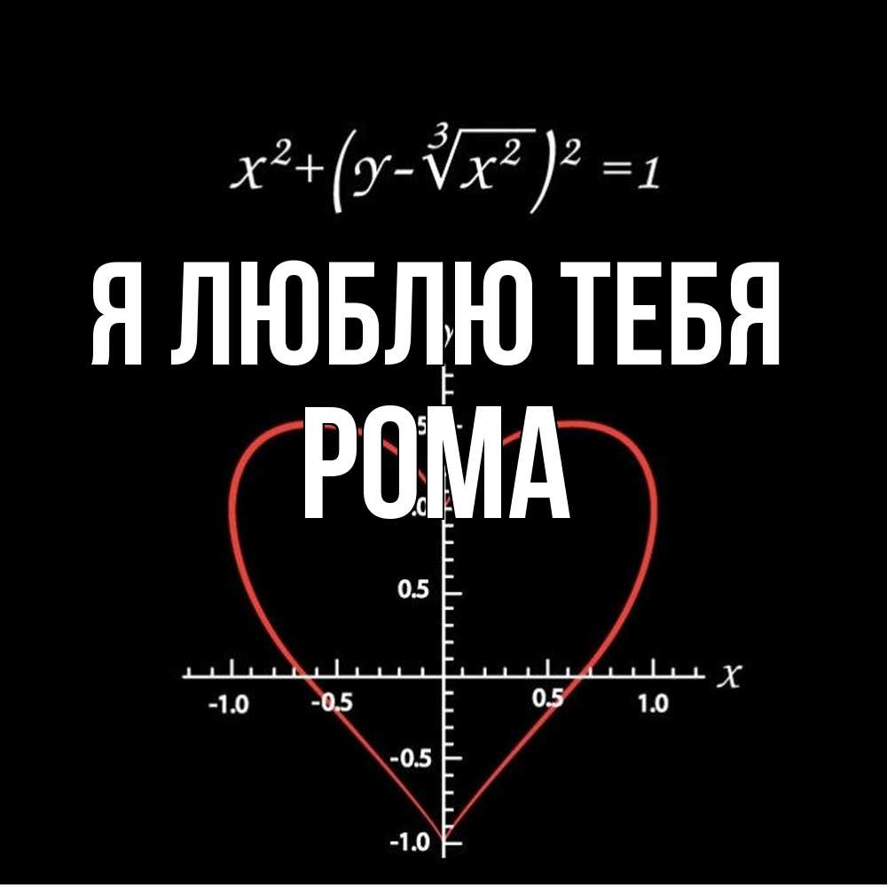 Открытка  с именем. Рома, Я люблю тебя  