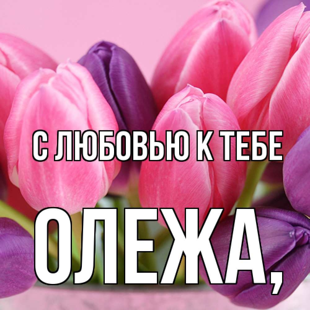 Открытка  с именем. Олежа, С любовью к тебе  