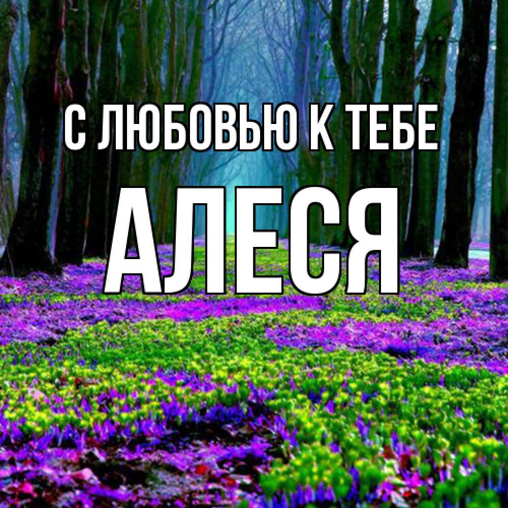 Открытка  с именем. Алеся, С любовью к тебе  