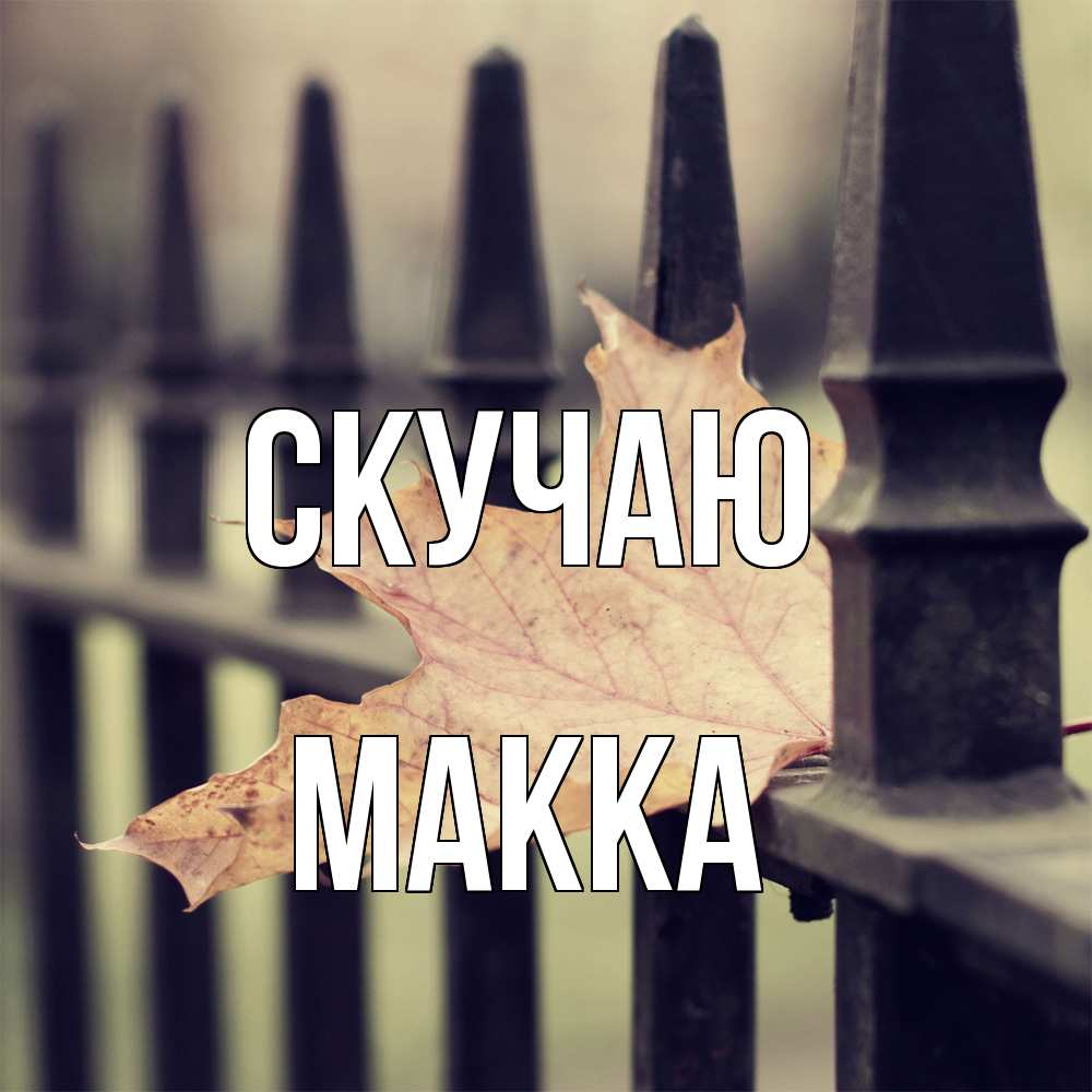 Открытка  с именем. Макка, Скучаю  