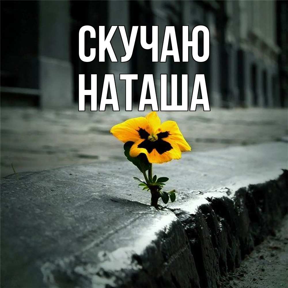 Открытка  с именем. наташа, Скучаю  
