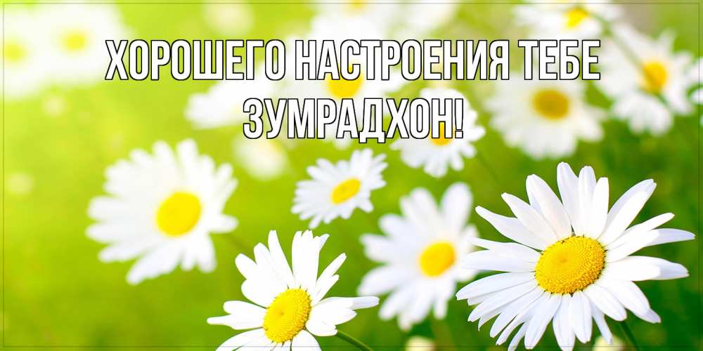 Открытка  с именем. Зумрадхон, Хорошего настроения тебе  