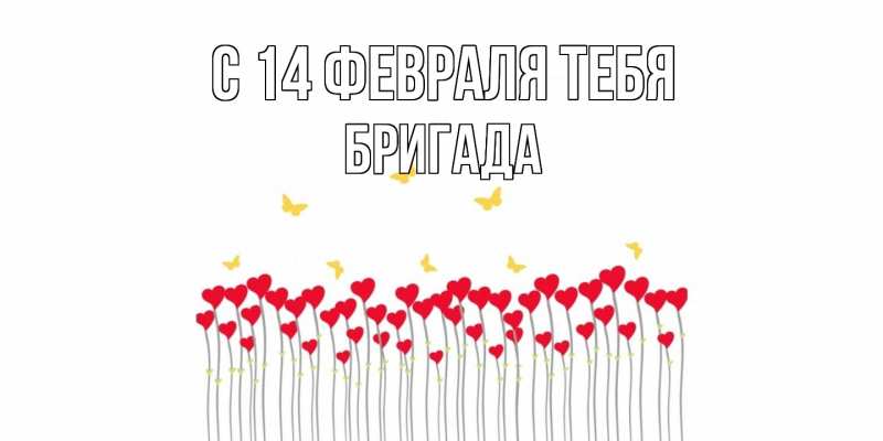 Картинка С 14 февраля тебя, Бригада