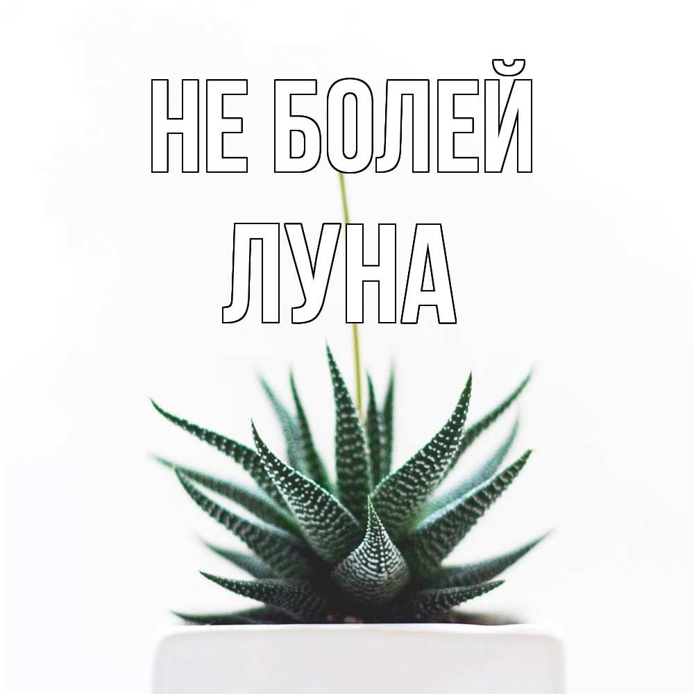 Открытка  с именем. Луна, Не болей  