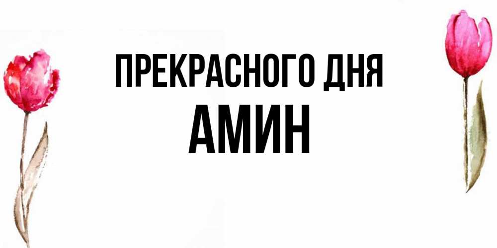 Открытка  с именем. Амин, Прекрасного дня  