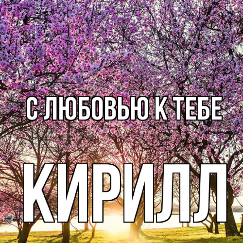 Картинка С любовью к тебе, Кирилл