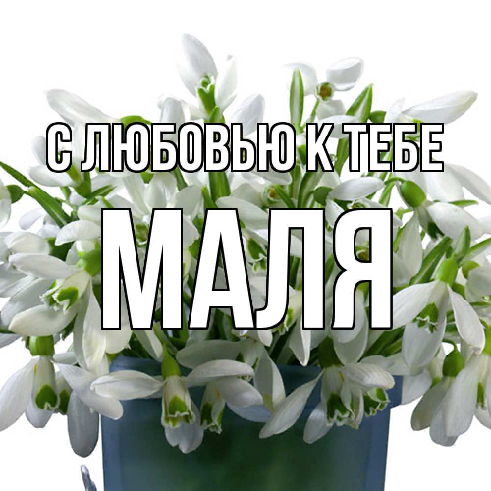 Открытка  с именем. Маля, С любовью к тебе  