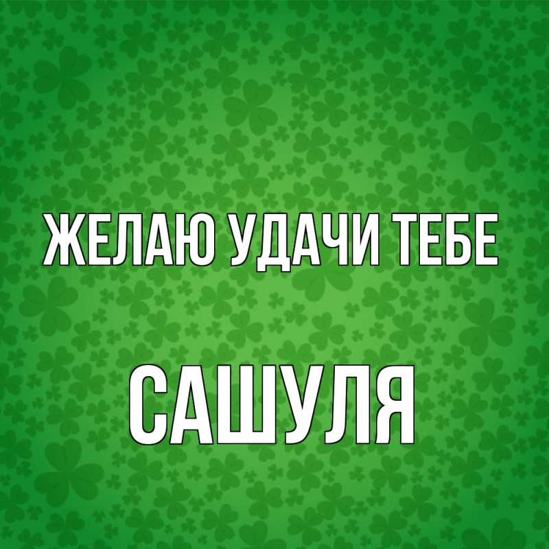 Картинка Желаю удачи тебе, Сашуля