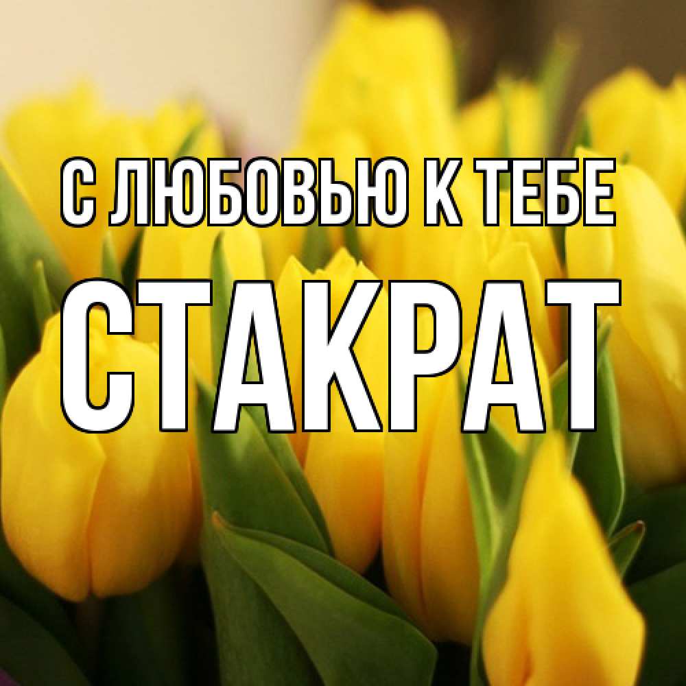 Открытка  с именем. Стакрат, С любовью к тебе  