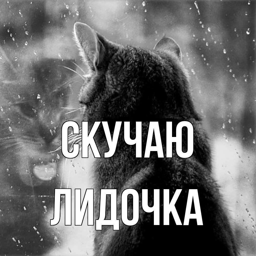 Открытка  с именем. Лидочка, Скучаю  