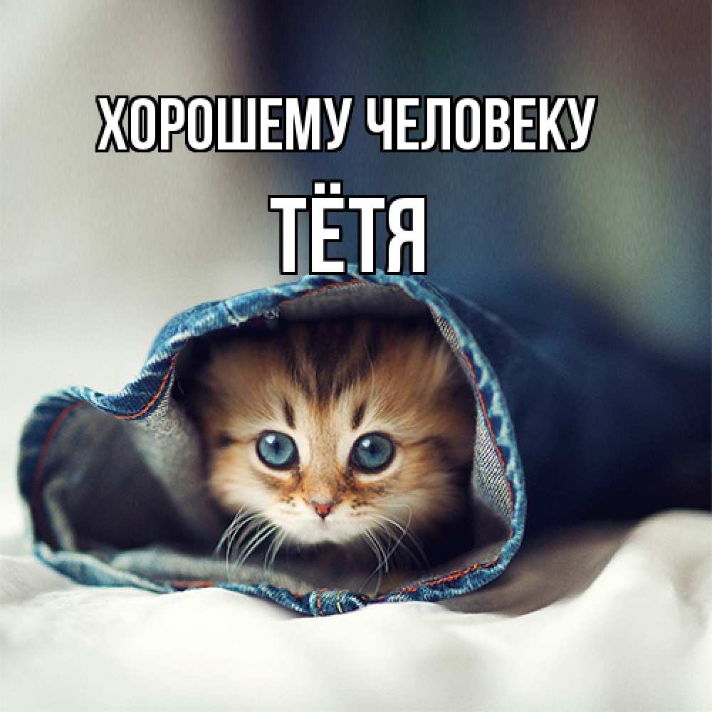 Открытка  с именем. Тётя, Хорошему человеку  