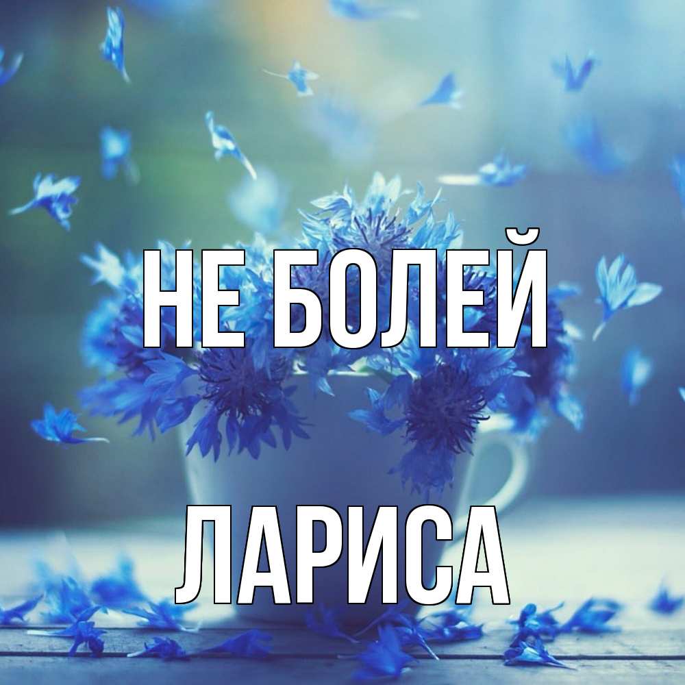 Открытка  с именем. Лариса, Не болей  