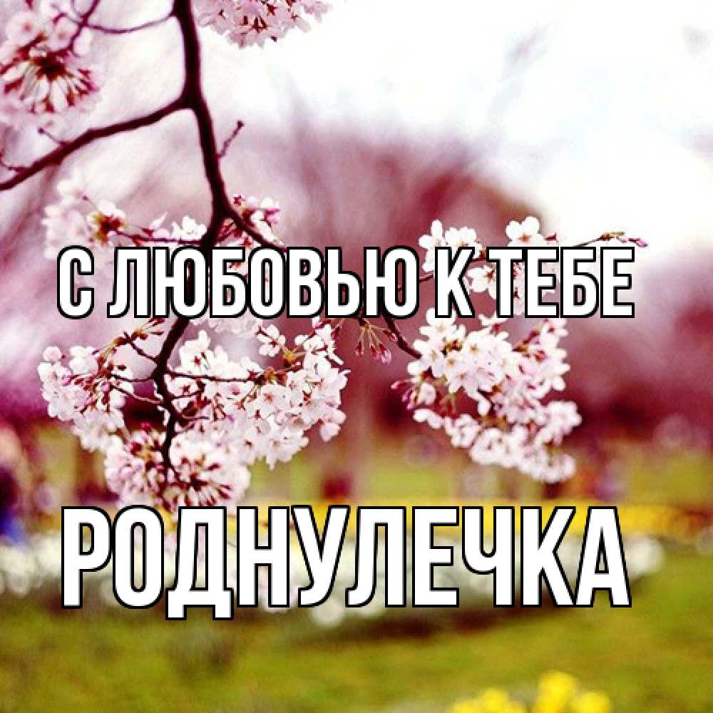 Открытка  с именем. Роднулечка, С любовью к тебе  