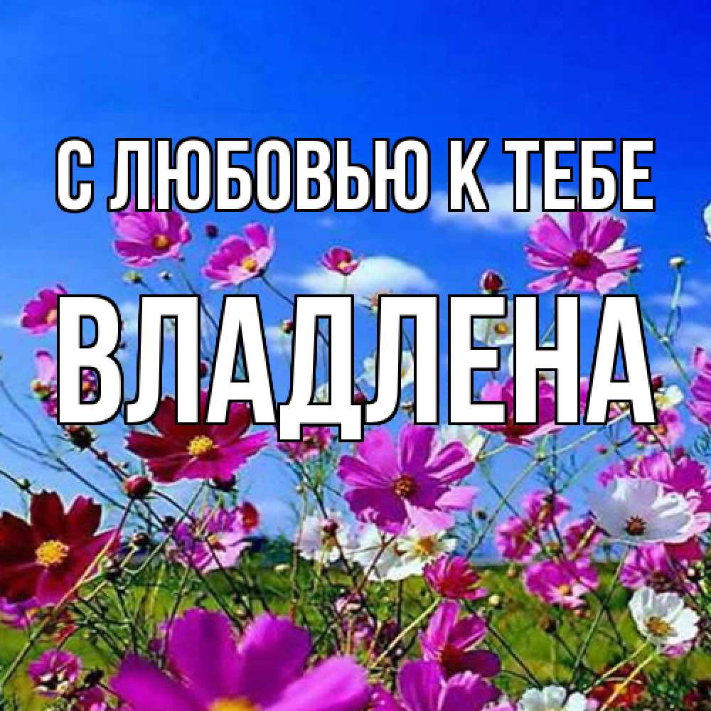 Открытка  с именем. Владлена, С любовью к тебе  