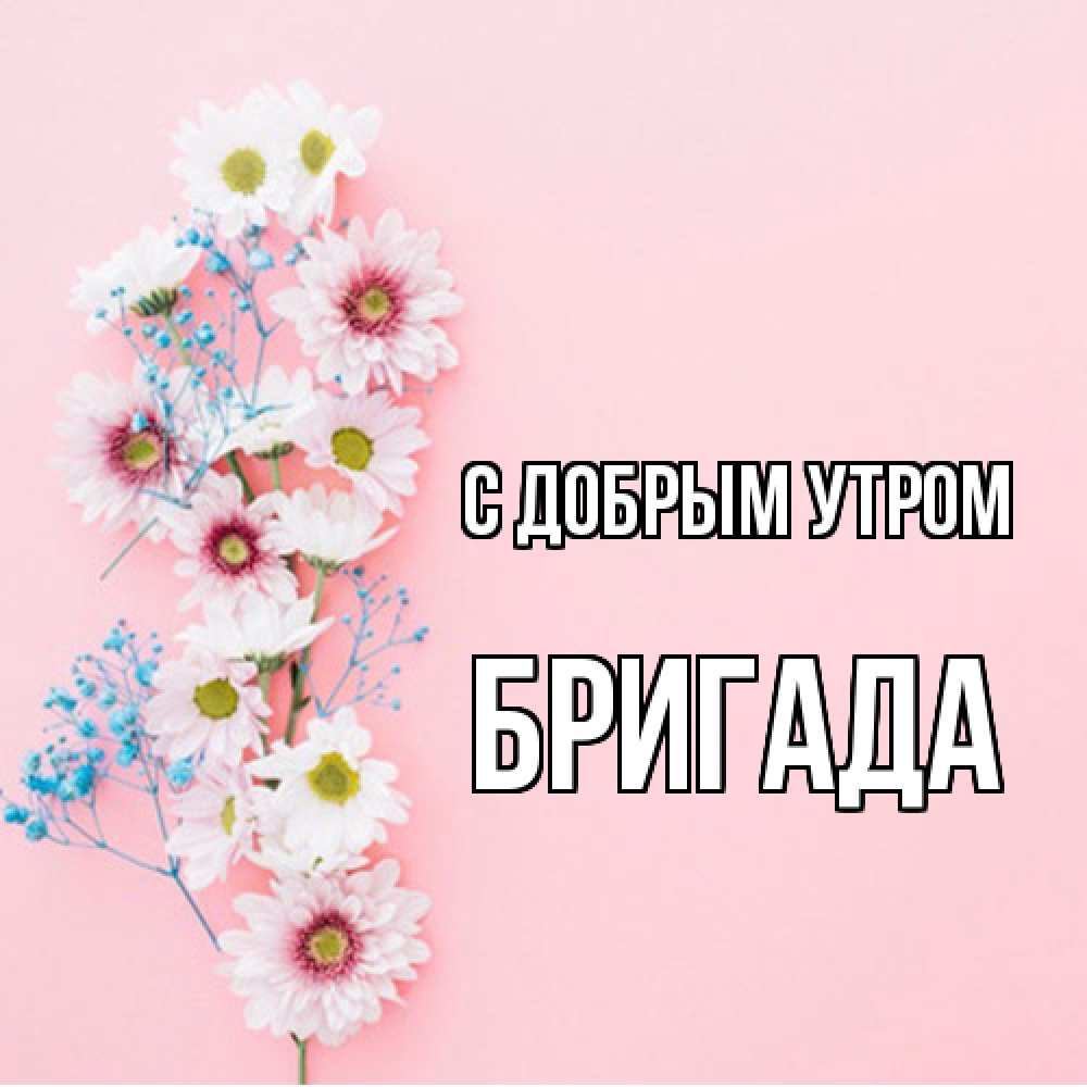 Открытка  с именем. Бригада, С добрым утром  