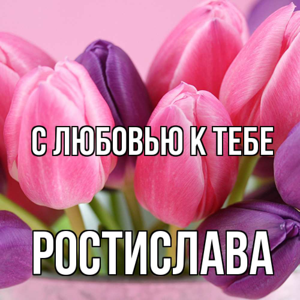 Открытка  с именем. Ростислава, С любовью к тебе  