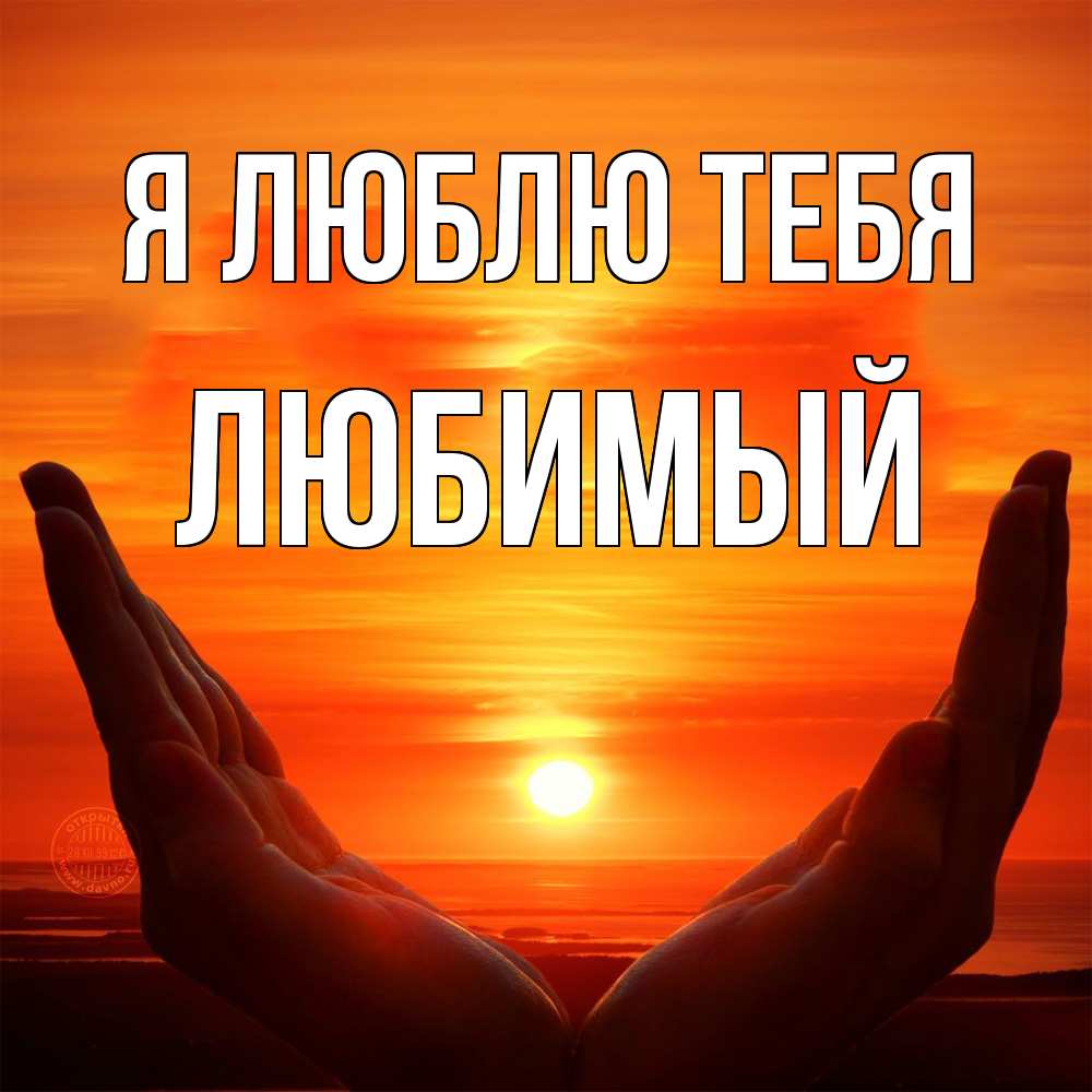 Открытка  с именем. Любимый, Я люблю тебя  
