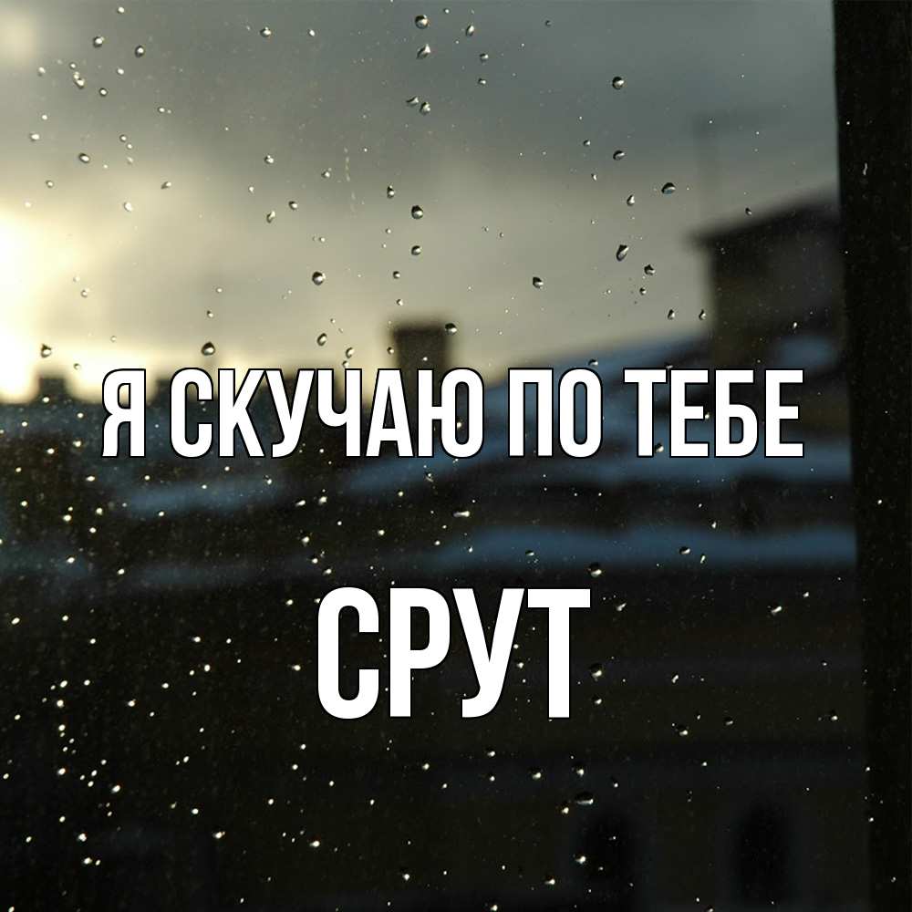 Открытка  с именем. срут, Я скучаю по тебе  