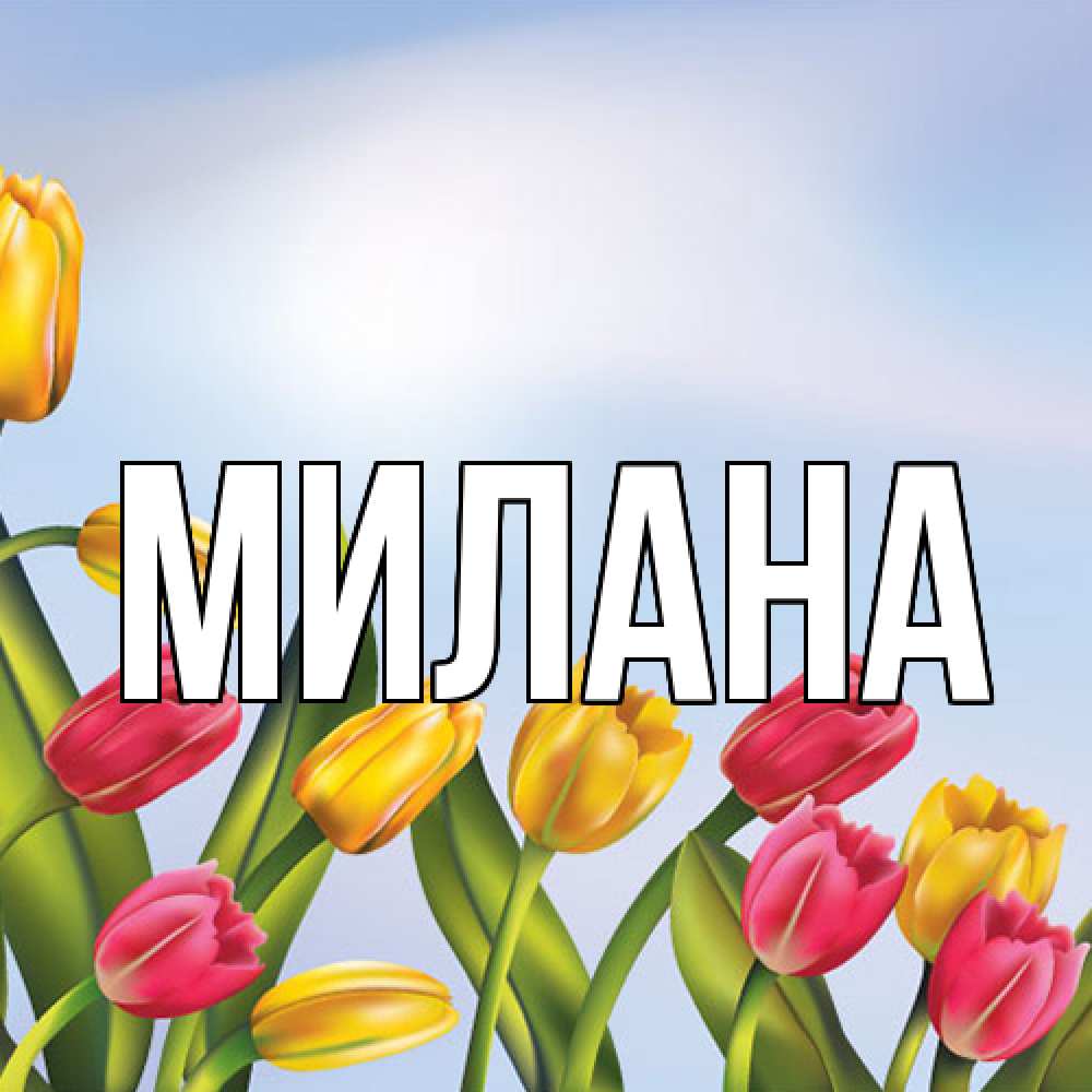 Открытка  с именем. Милана, Главная  