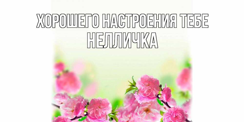 Открытка  с именем. Нелличка, Хорошего настроения тебе  