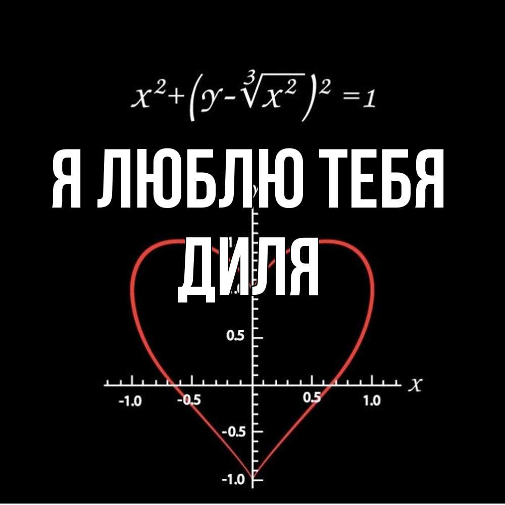 Открытка  с именем. Диля, Я люблю тебя  