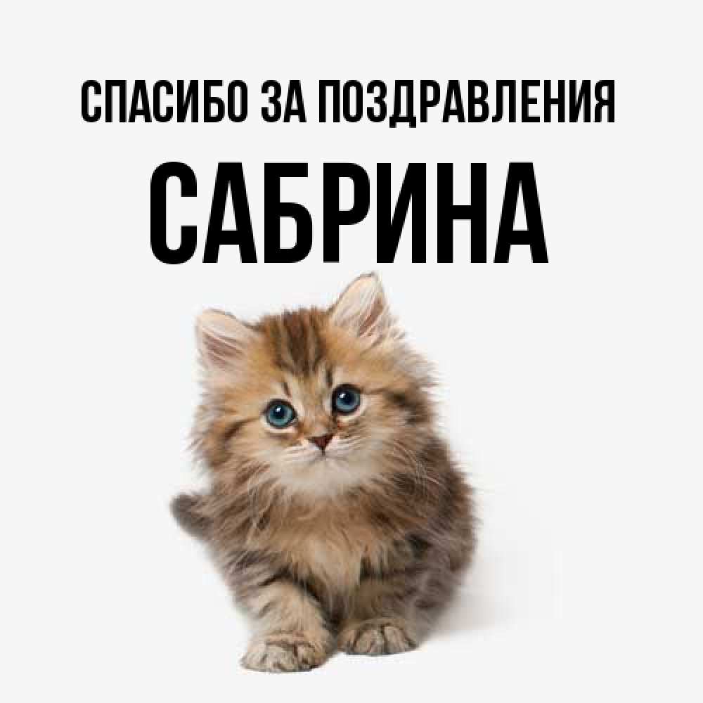 Открытка  с именем. Сабрина, Спасибо за поздравления  