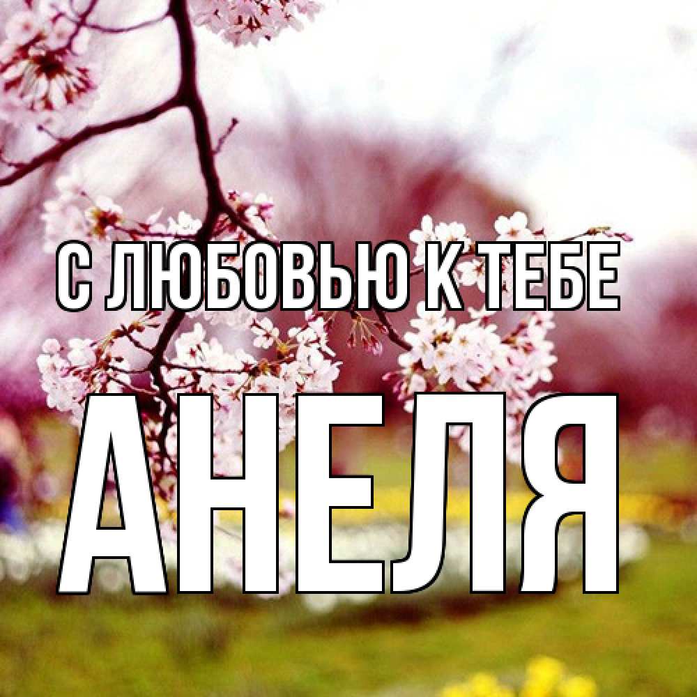 Открытка  с именем. Анеля, С любовью к тебе  