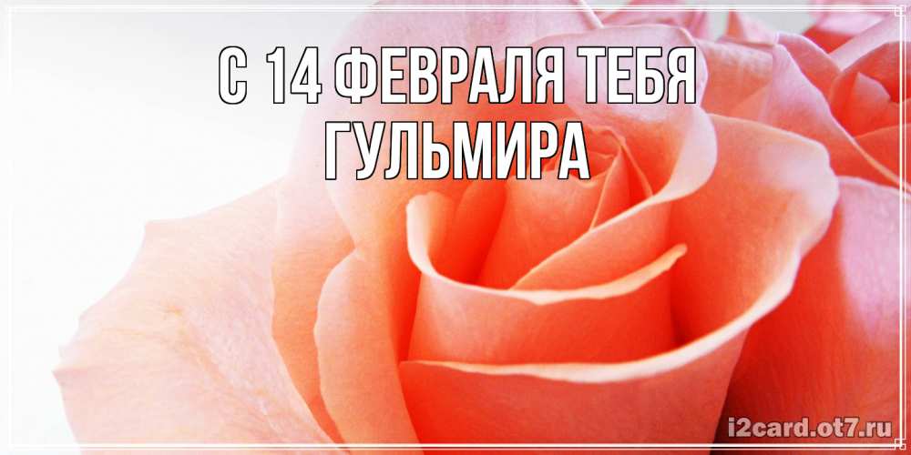 Открытка  с именем. Гульмира, С 14 февраля тебя  