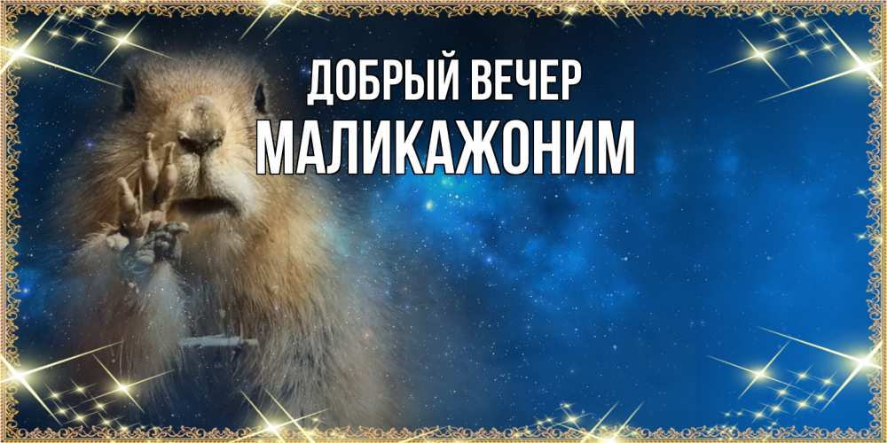 Открытка  с именем. Маликажоним, Добрый вечер  