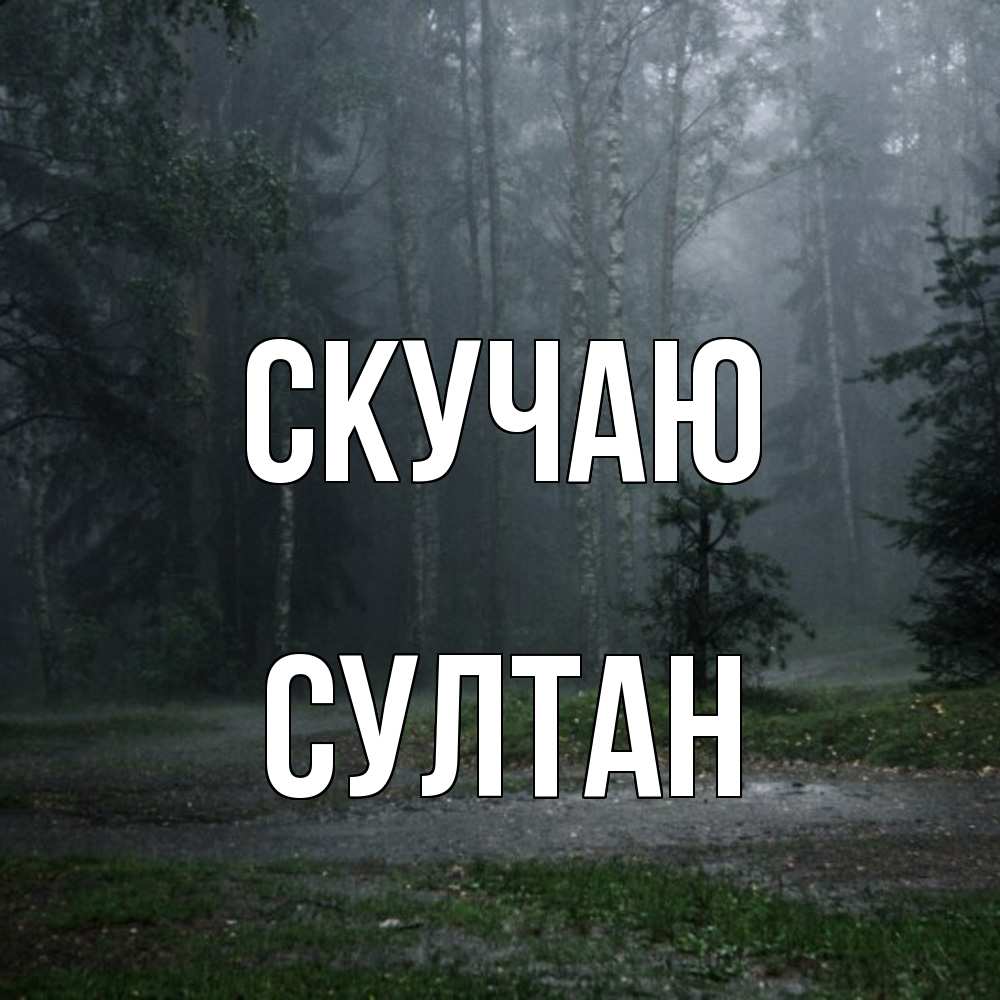 Открытка  с именем. Султан, Скучаю  