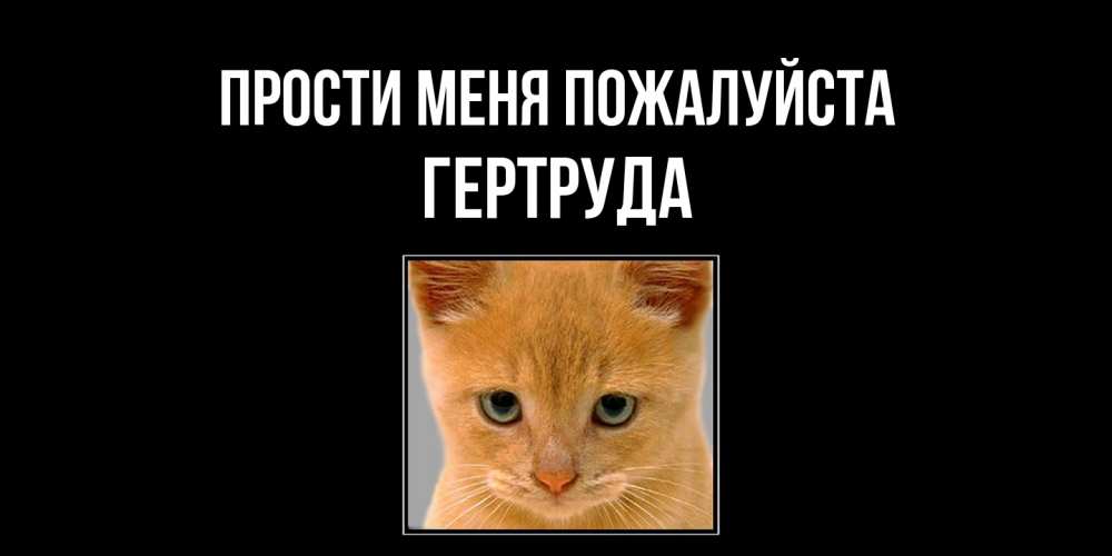 Открытка  с именем. Гертруда, Прости меня пожалуйста  
