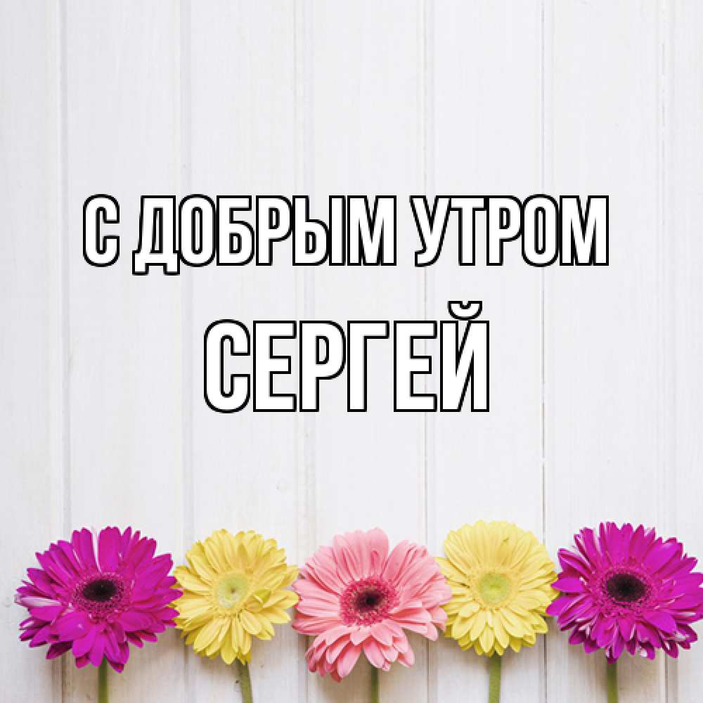 Открытка  с именем. Сергей, С добрым утром  