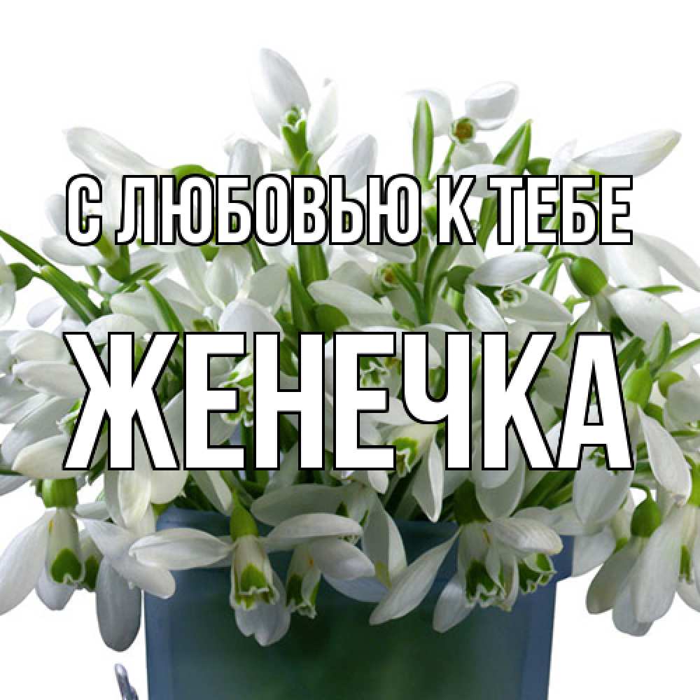Открытка  с именем. Женечка, С любовью к тебе  
