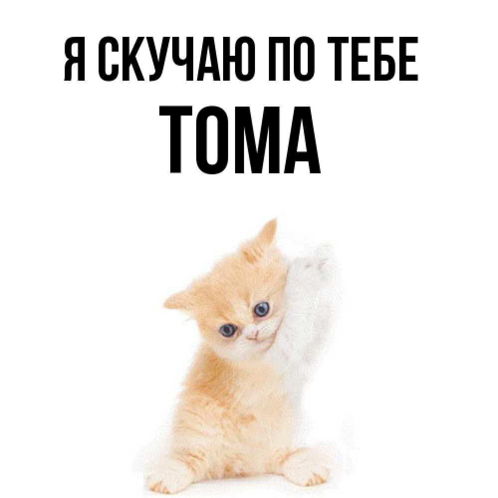 Открытка  с именем. Тома, Я скучаю по тебе  