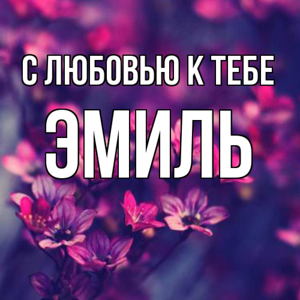 Открытка  с именем. Эмиль, С любовью к тебе  