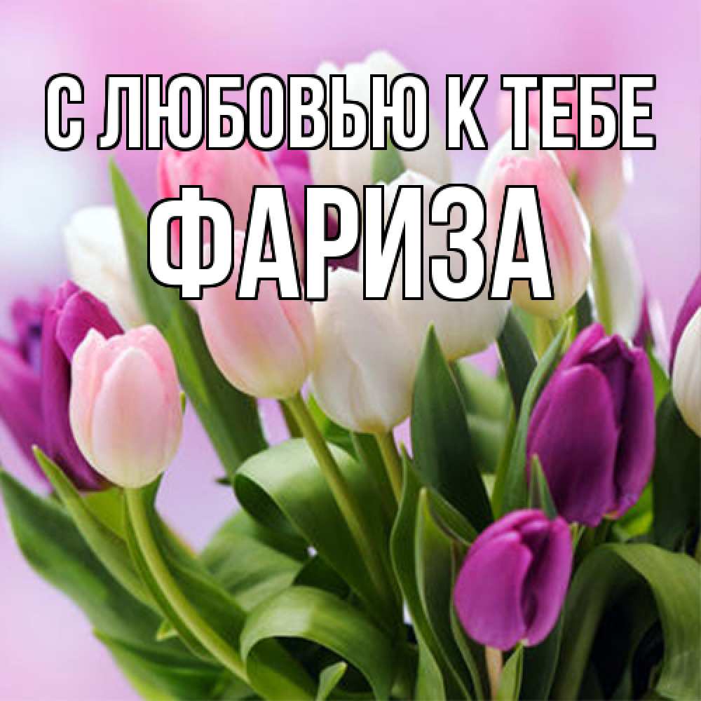 Открытка  с именем. Фариза, С любовью к тебе  
