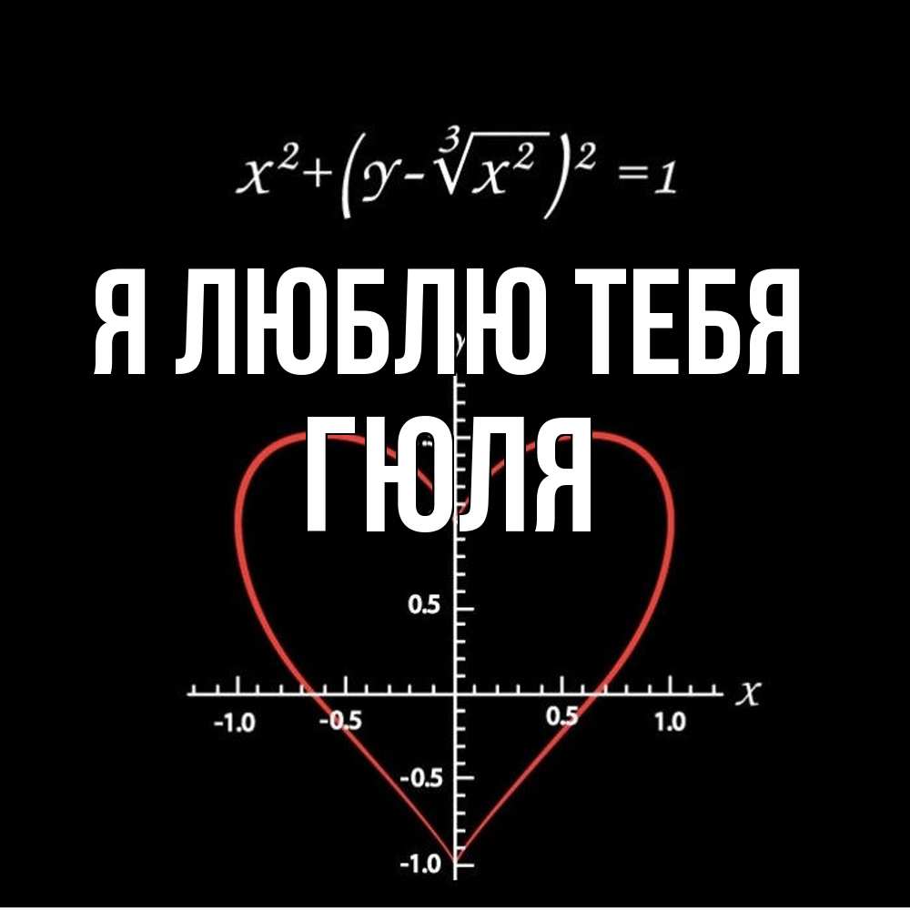 Открытка  с именем. Гюля, Я люблю тебя  