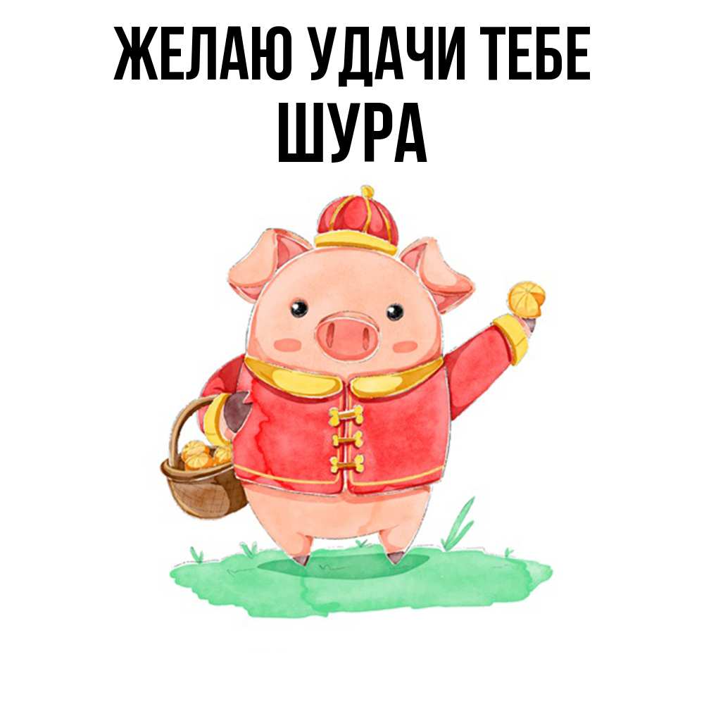 Открытка  с именем. Шура, Желаю удачи тебе  
