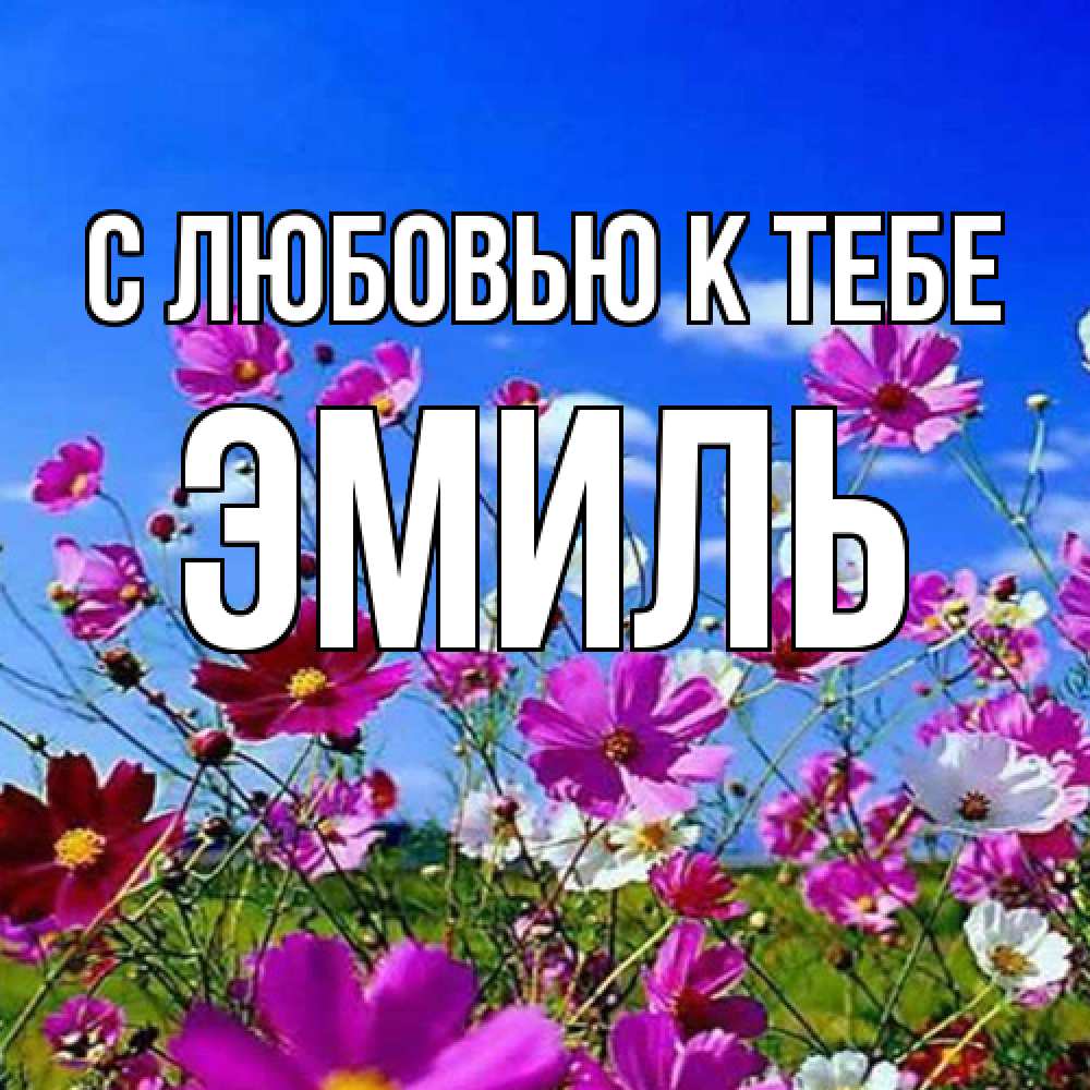 Открытка  с именем. Эмиль, С любовью к тебе  