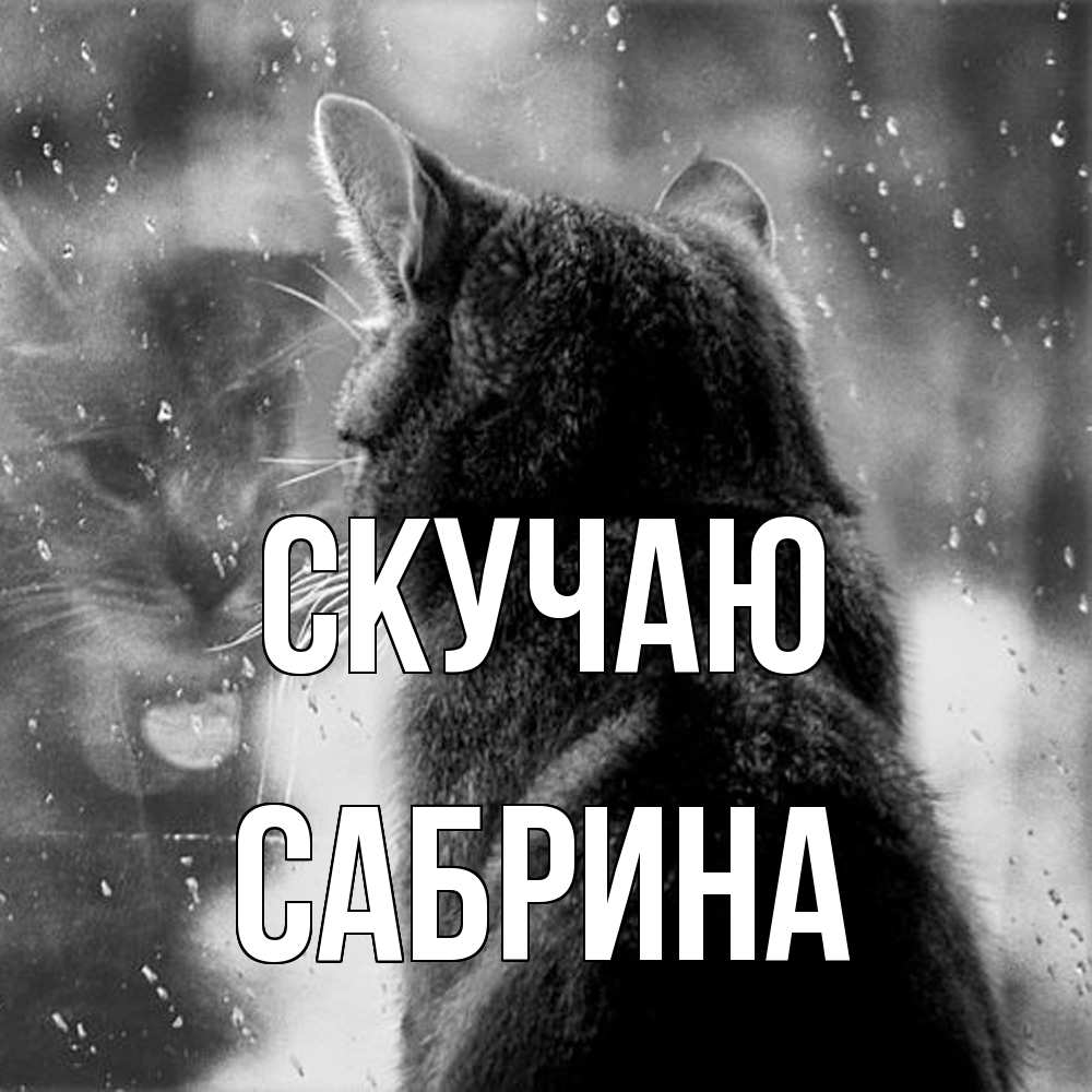 Открытка  с именем. Сабрина, Скучаю  