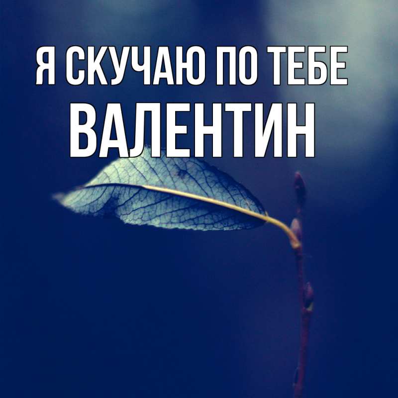 Картинка Я скучаю по тебе, Валентин