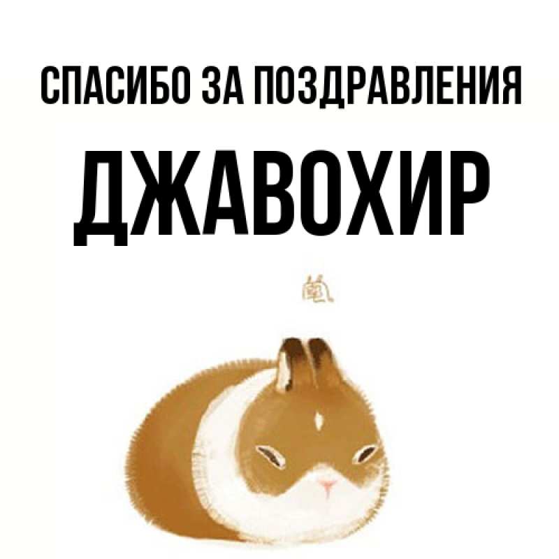 Картинка Спасибо за поздравления, Джавохир