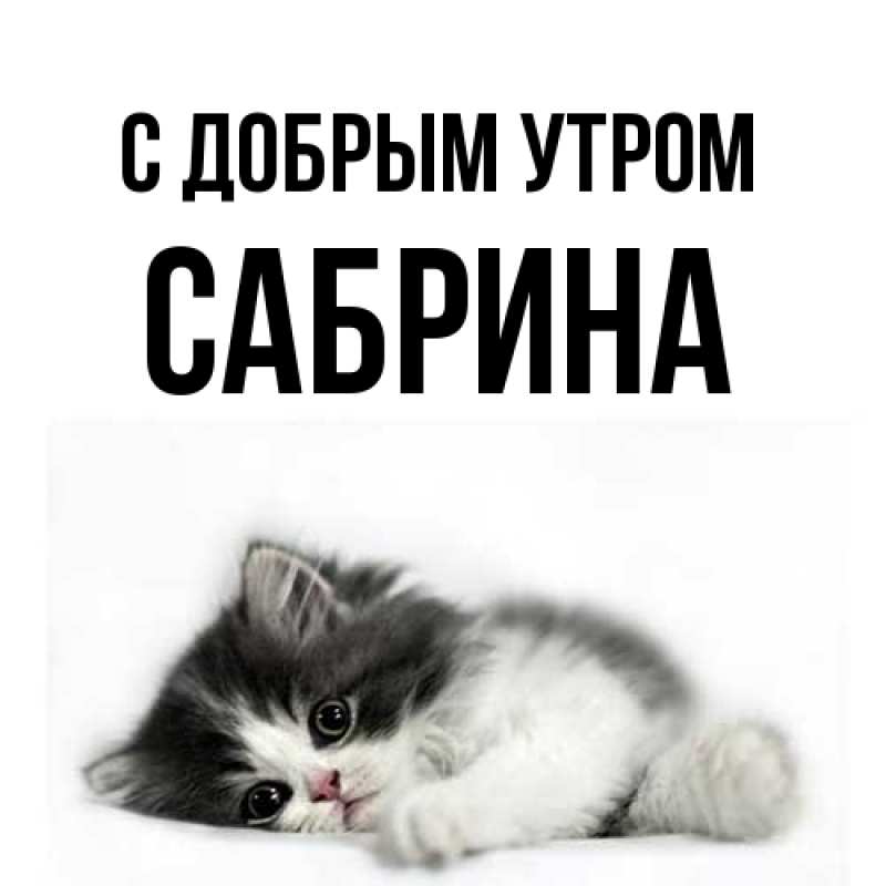 Картинка С добрым утром, Сабрина