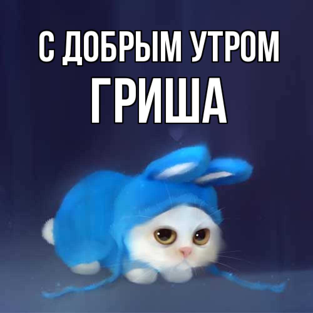 Открытка  с именем. Гриша, С добрым утром  