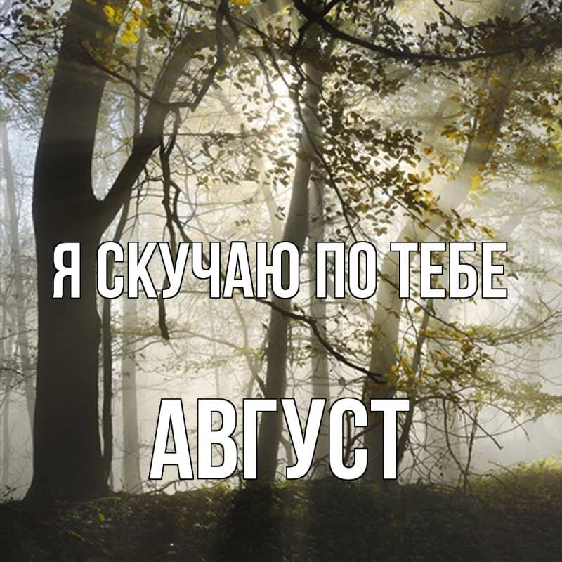 Картинка Я скучаю по тебе, Август